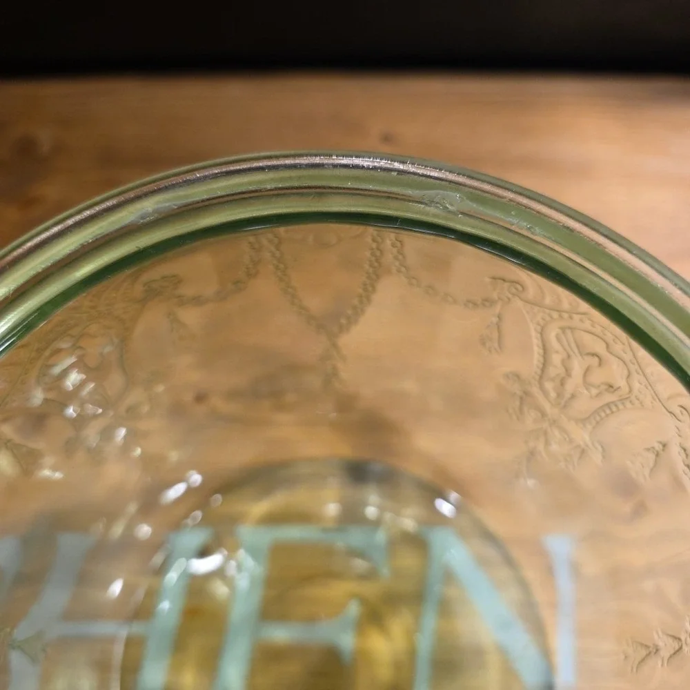 Uranium Depression‎ Glass Cookie Jar Canister Cameo Ballerina 6